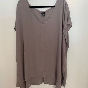 Torrid Light Grey Short Sleeved Blouse